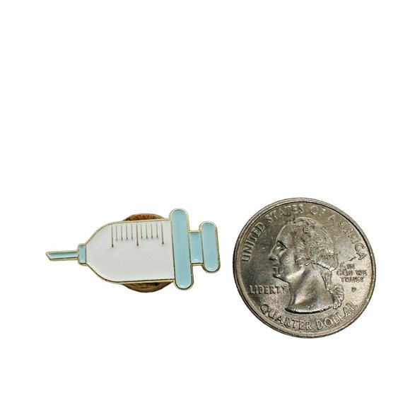 ✨Metal Plated Enamel Work Drum USP Lapel for Doctors Brooch Pin✨ - Picture 5 of 5